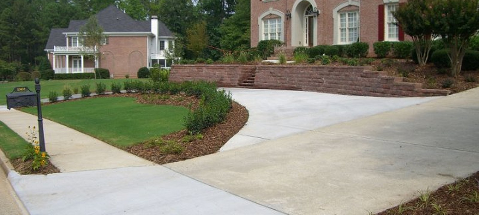 New concrete driveway installation in Woodstock, Georgia